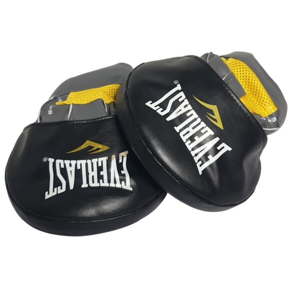 Everlast Punch Focus Mitts Training Pair Gray/Black Boxing MMA - Picture 2 of 7